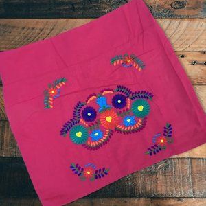 Handmade Mexican Embroidered Skirt - Short Floral Mexican Pencil Skirt